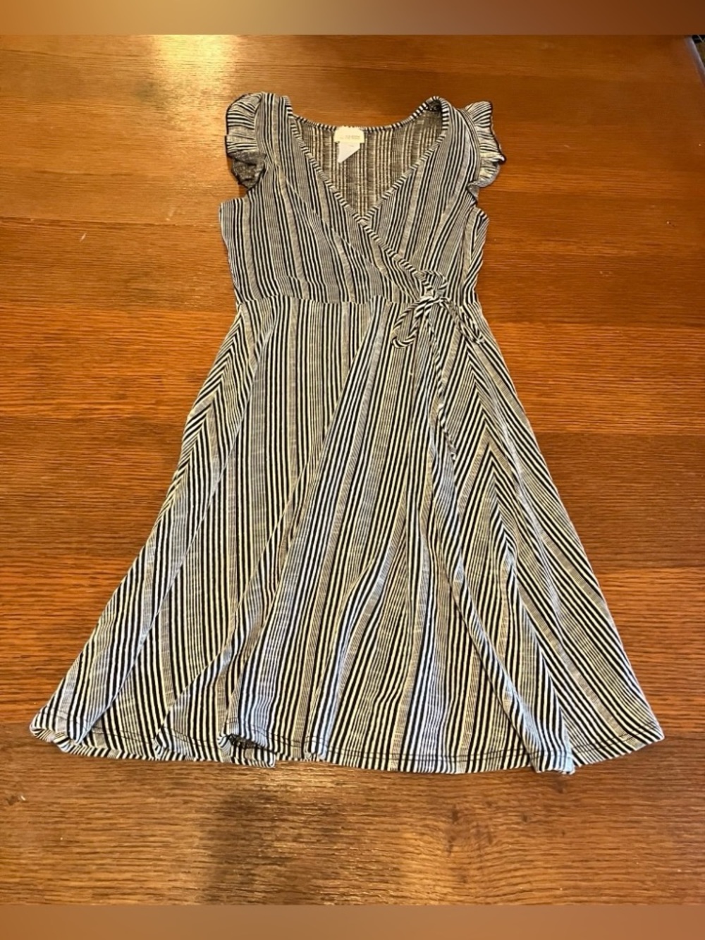 Caution To The Wind Black and White Striped Dress
